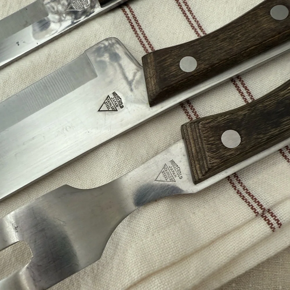 VTG | Emperor Stainless Steel Carving Set with Wood Handles